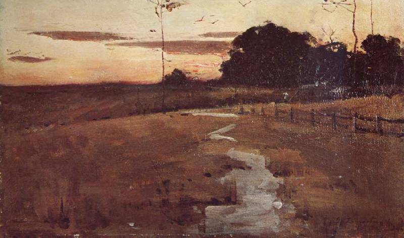 John Longstaff Twilight Landscape Sweden oil painting art